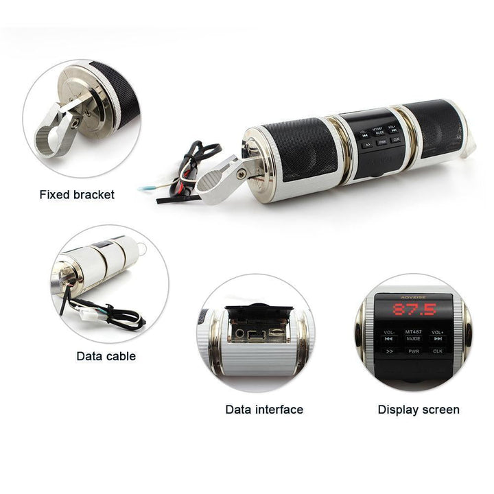 BowLift | Motorcycle Bluetooth Speaker Motorbike Handle Bar Waterproof Player