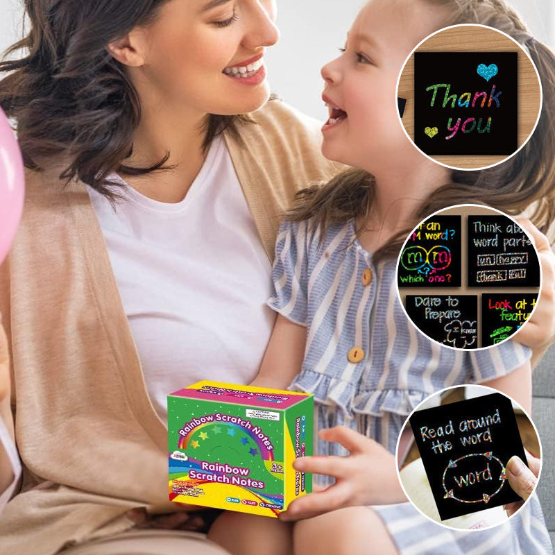 BowLift | 【100 sheets/1 set】DIY Rainbow Magic Scratch Paper Art Set