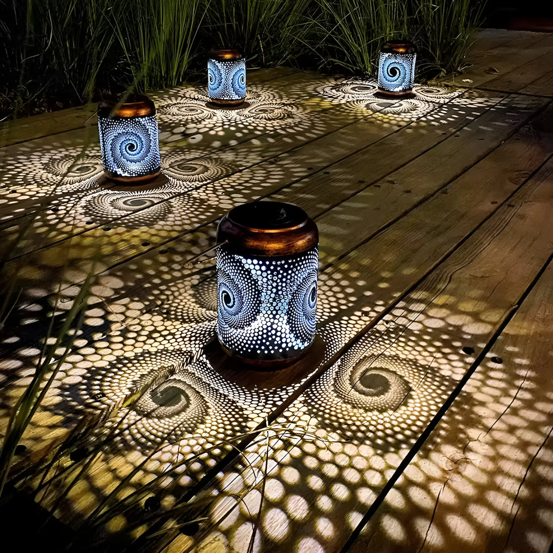 LumiCast – Solar Garden Light with Artistic Patterns
