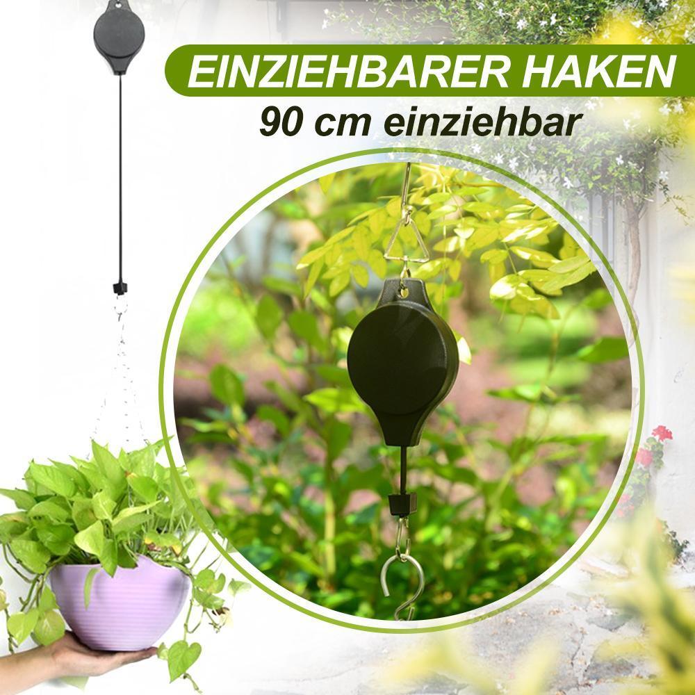 BowLift | Retractable Hook, Plant Pulley for Garden Pots and Bird Feeders