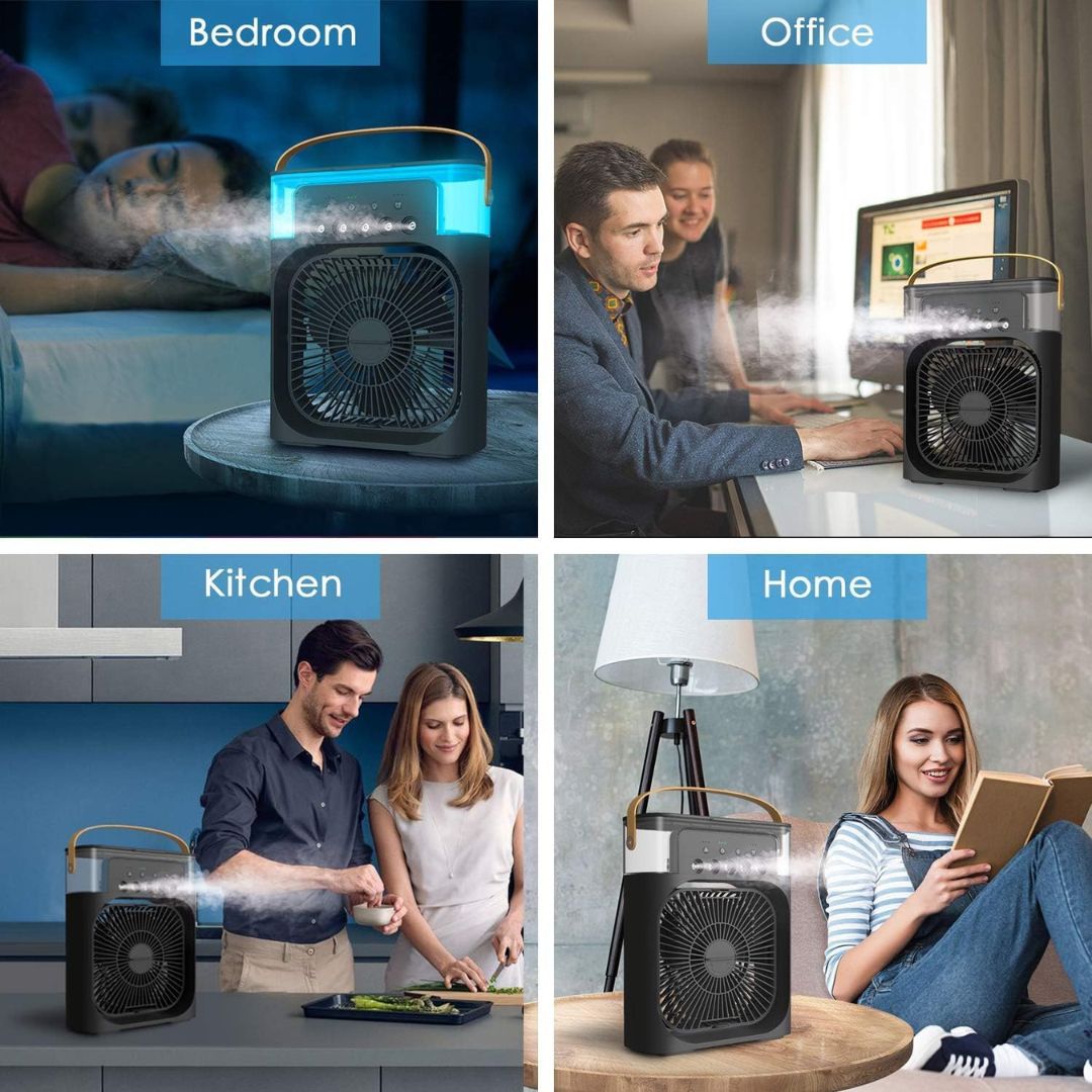 BowLift | 3-in-1 Air Cooler Humidifier | Portable, Adjustable Fan Speeds & Ideal for Bedrooms, Offices & Small Spaces