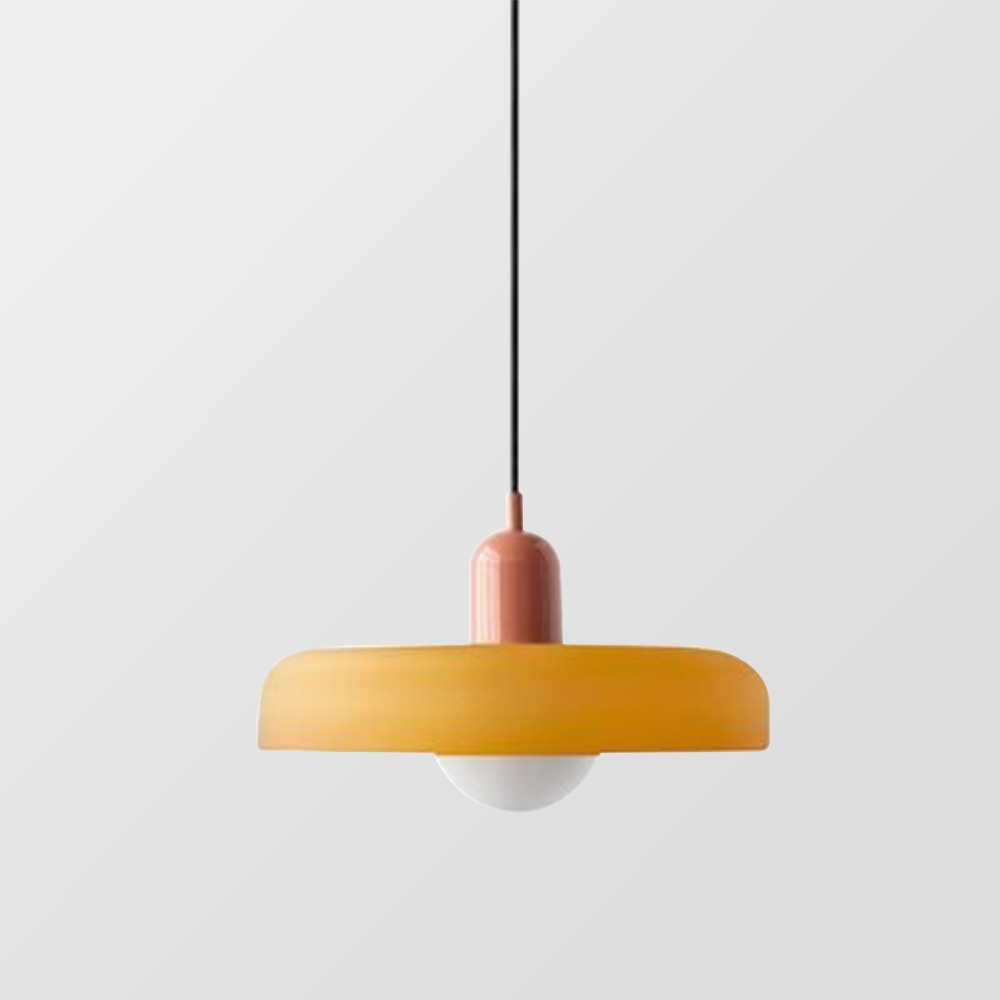 BowLift | Coloured Glass Pendant Light – Elegant Bauhaus-Style Hanging Lamp for Living Room & Dining Area