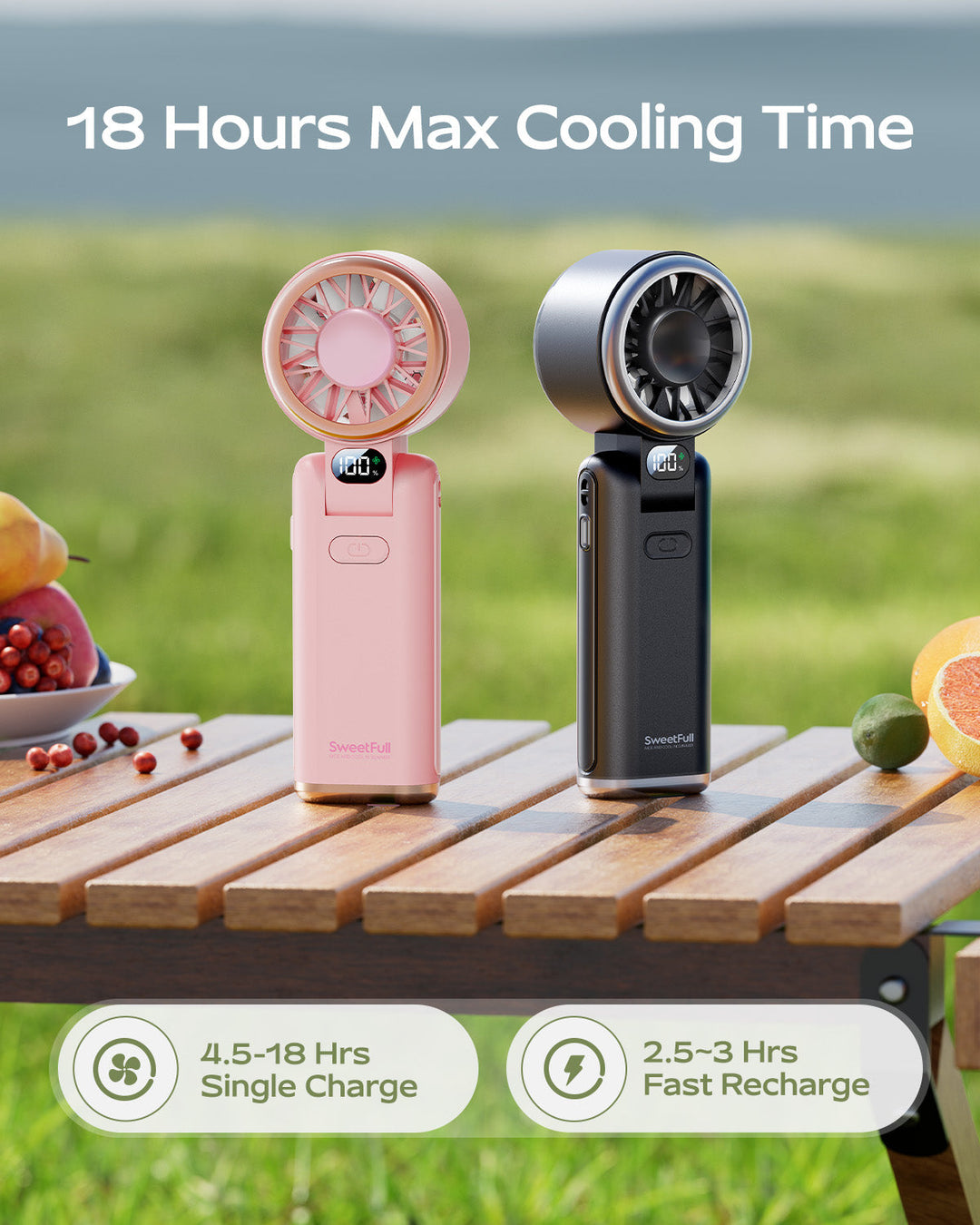 Foldable Handheld Fan - 5-Speed High-Speed Portable Fan | Bowlift