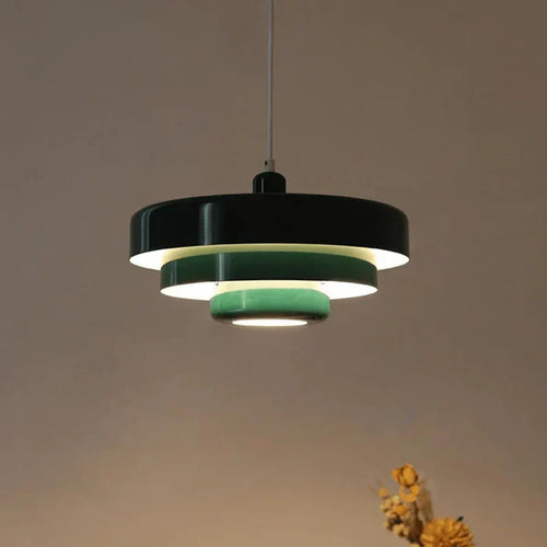 Vintage LED Pendant Light | Multi-layered Metal in Nordic Design | Multiple Colors