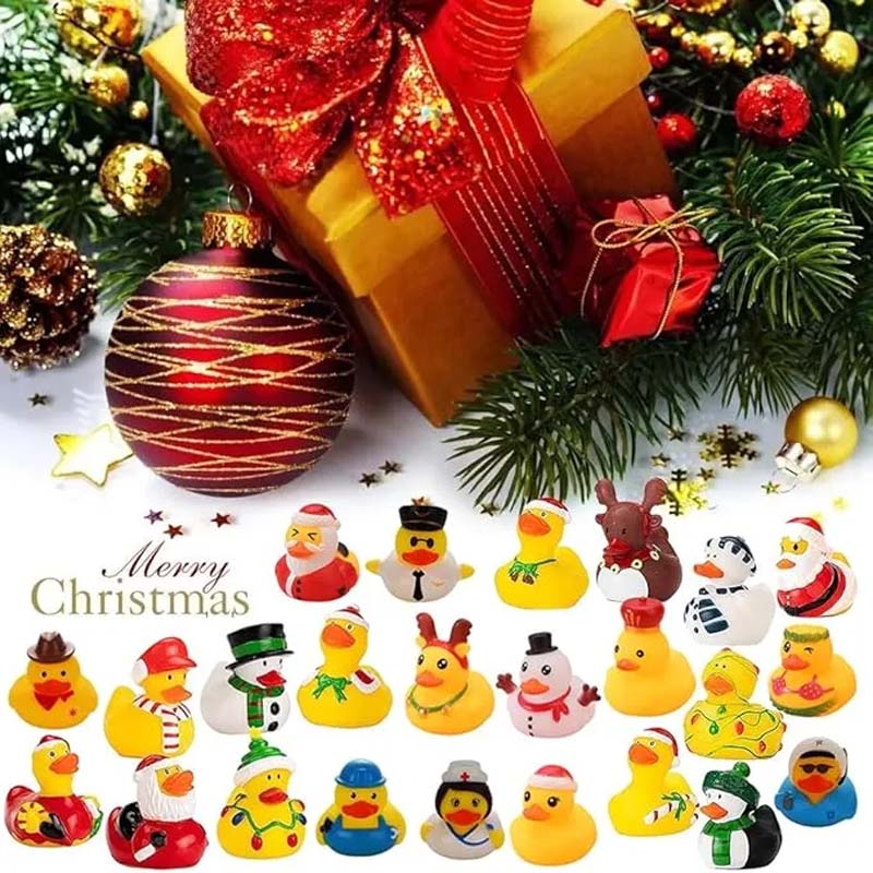 BowLift | 24 Pcs Countdown Christmas Rubber Ducks Advent Calendar