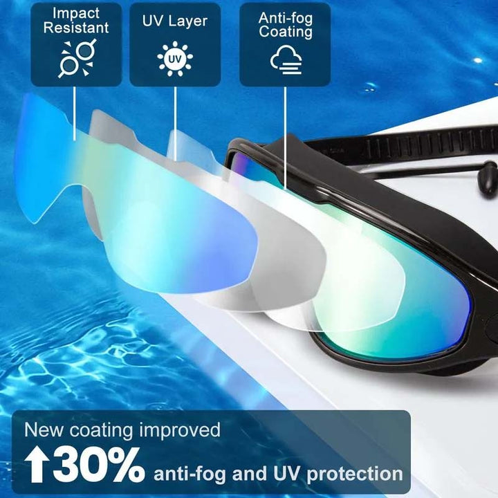 BowLift | Wide-Angle Swimming Goggles with Anti-Fog Effect