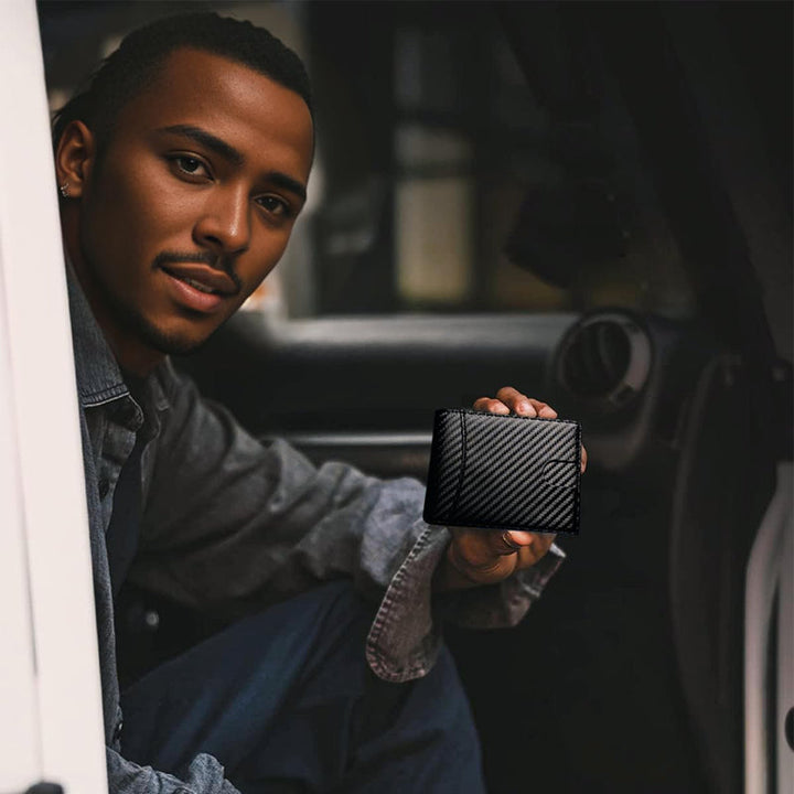 BowLift | Theft-proof magnetic card holder made of genuine leather