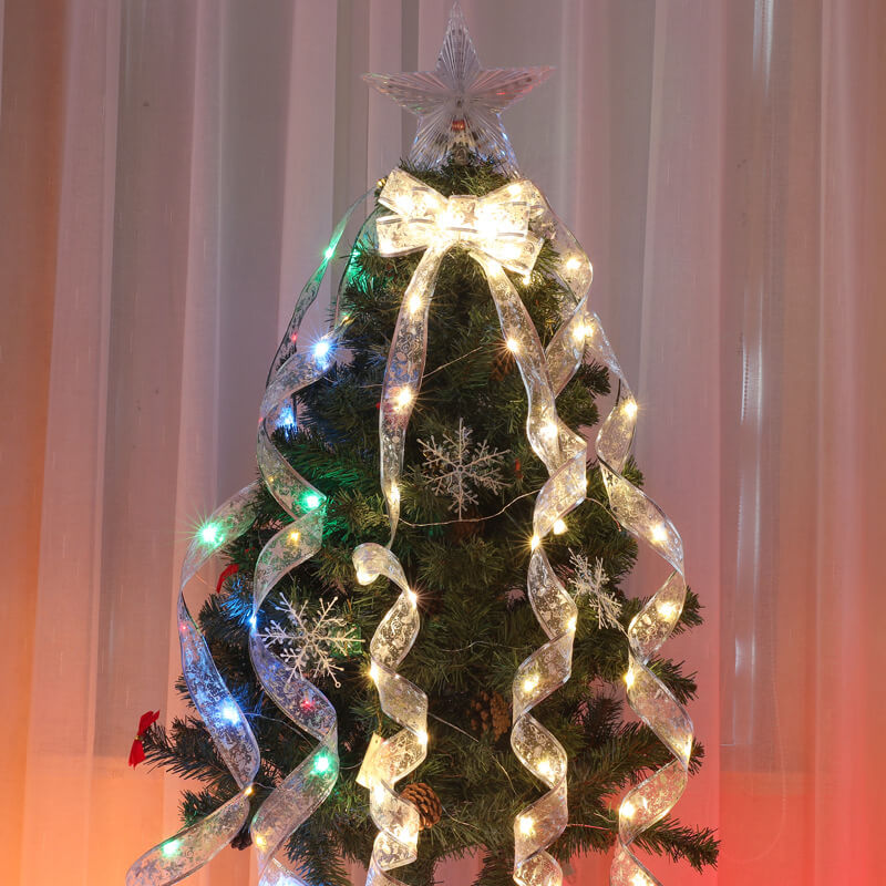 BowLift | Christmas Tree Decoration Ribbon Gift LED String Lights