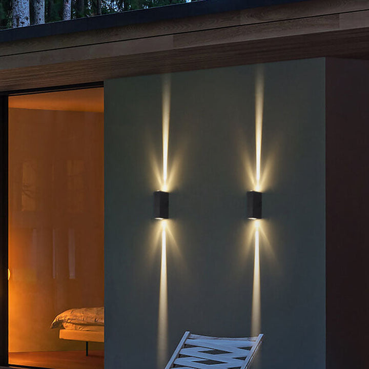 BowLift | LED Waterproof Outdoor Wall Sconce | Modern Rectangular Design. Energy-Efficient 600-1000 Lumens for Patios & Gardens