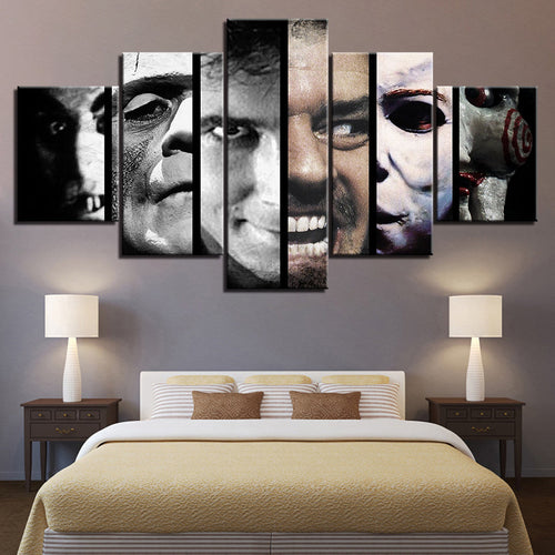 Horror Movies Characters - Canvas Wall Art Painting | Bowlift