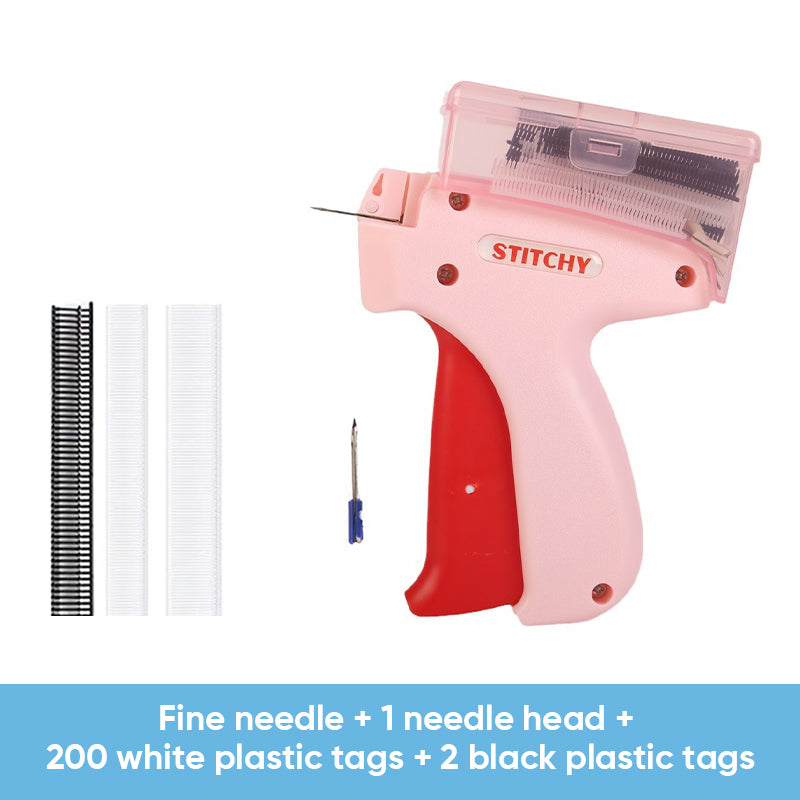 BowLift | Mini Label Gun with Storage Box - Compact Design, Fine Needle Set, Contains More Than 2000 Labels, Suitable for Clothing and Fabric Labels