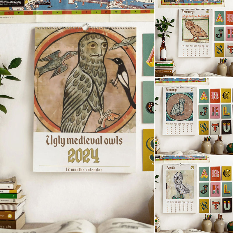 BowLift | Strange medieval owl calendar 2024