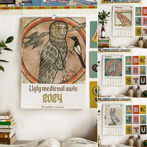 BowLift | Strange medieval owl calendar 2024