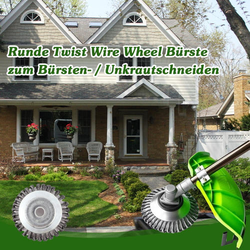 BowLift | Round Twist Wire Wheel Brush for Brushing / Weed Cutting