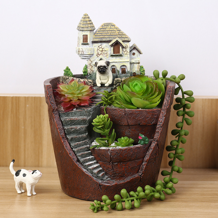 BowLift | Succulent decorative flower pot for mini garden – Bonsai planting pot for micro landscape and garden