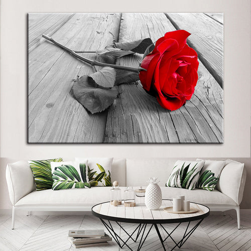 Lonely Rose - Canvas Wall Art Painting | Bowlift