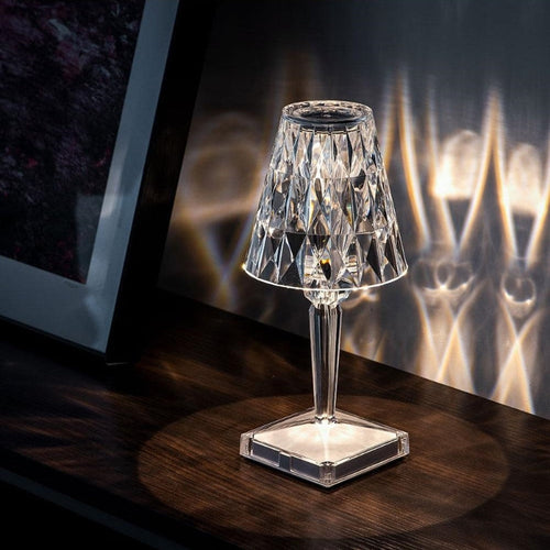 Crystal Table Lamp with Touch Control - LumeCrystal | Bowlift