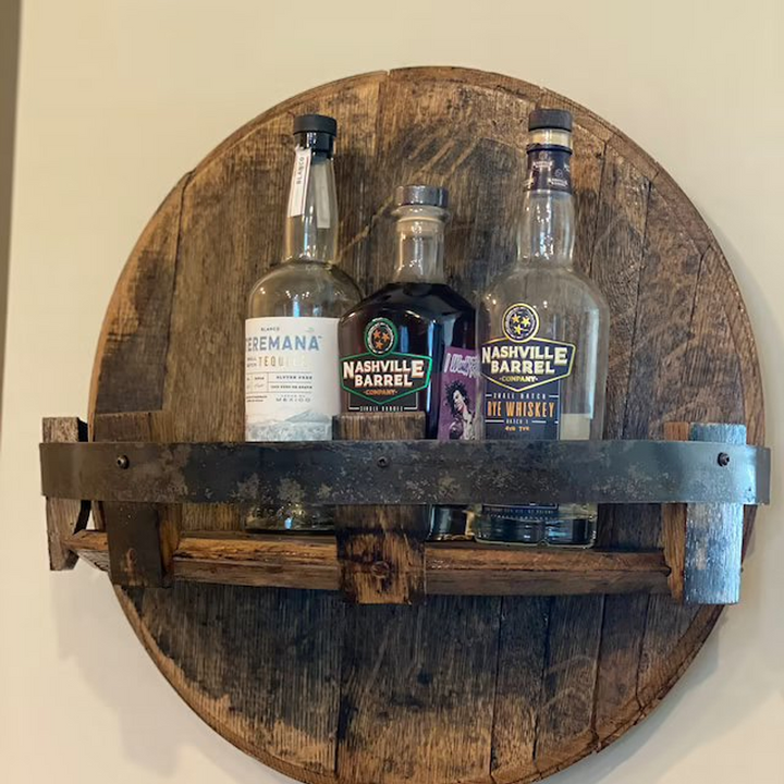 Bourbon Whiskey Barrel Shelf | Bowlift