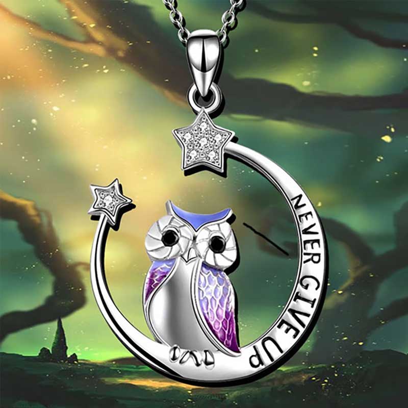 BowLift | Never give up owl necklace