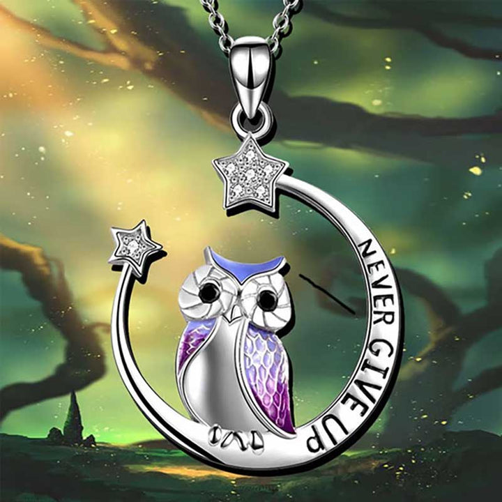 BowLift | Never give up owl necklace