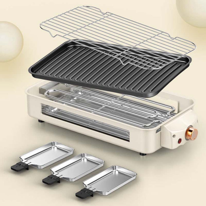BowLift | Indoor Smokeless Grill, Non-Stick Cooking Removable Plate