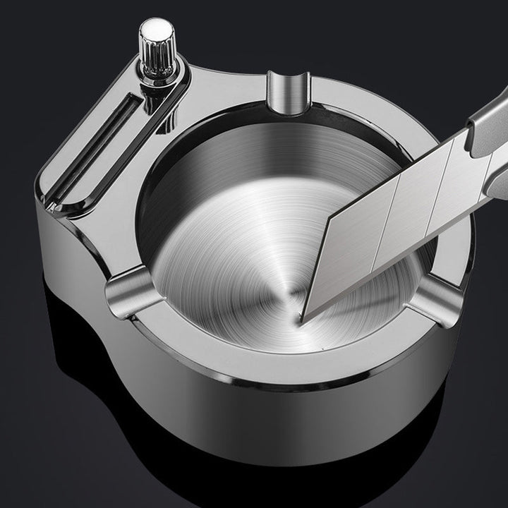 Retro Metal Ashtray, Cigarettes Lighter | Bowlift