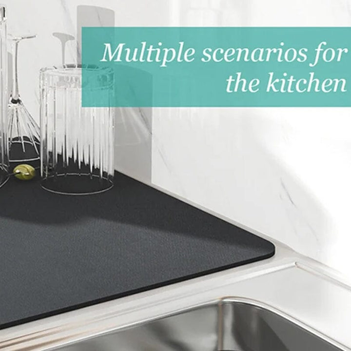 Kitchen Super Absorbent Draining Mat, Quick Dry Dish Coffee Mat | Bowlift