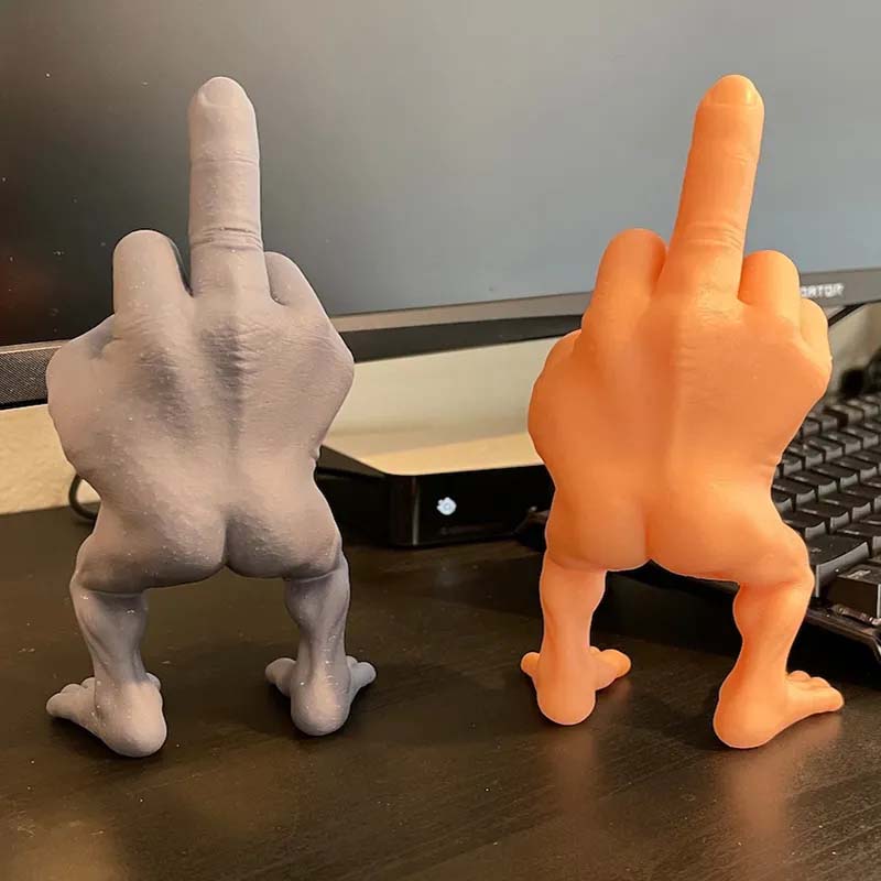 BowLift | Middle finger figure with legs