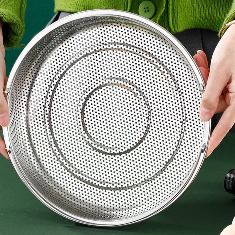 Multi-function Stainless Steel Steamer Drain Basket with Handle | Bowlift