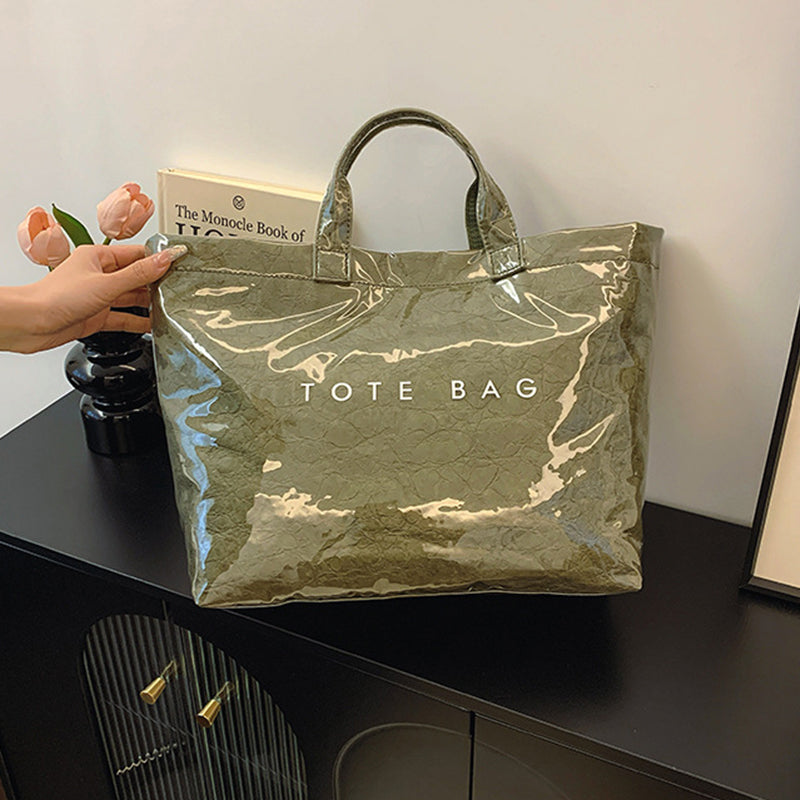 Women Letter Print Tote Bag | Bowlift