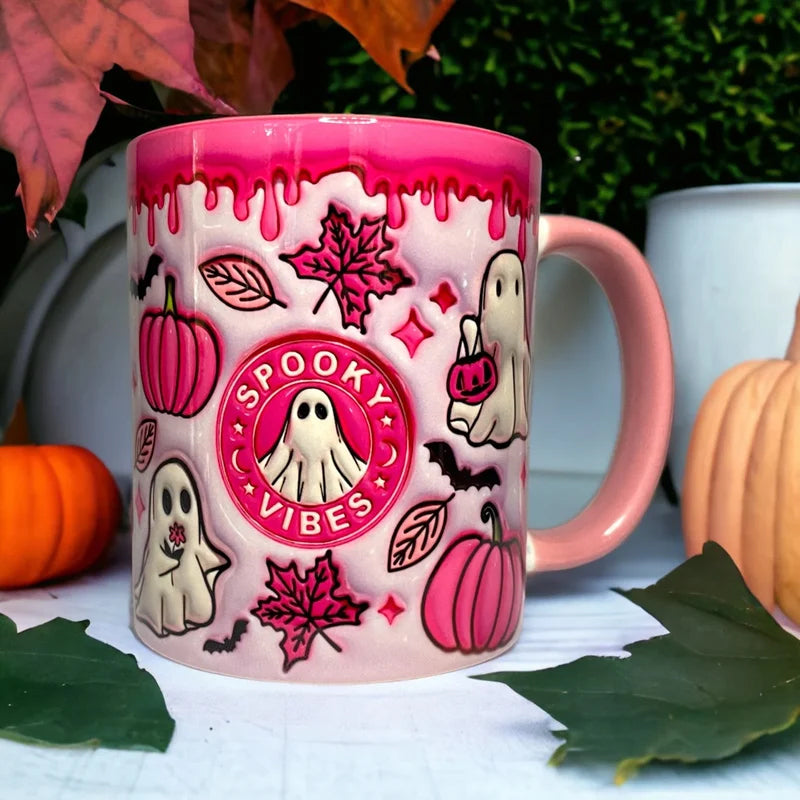 BowLift | Pumpkin Coffee Mug with Ghost