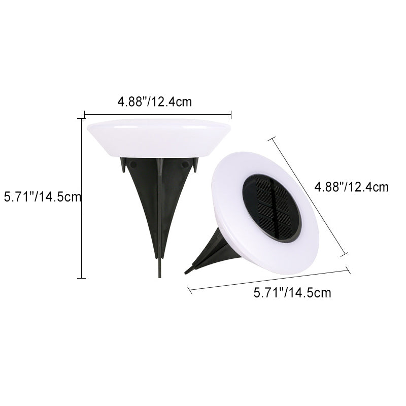 Modern Simplicity Solar Waterproof PP PS Round Conic LED Landscape Lighting Outdoor Light For Garden | Bowlift