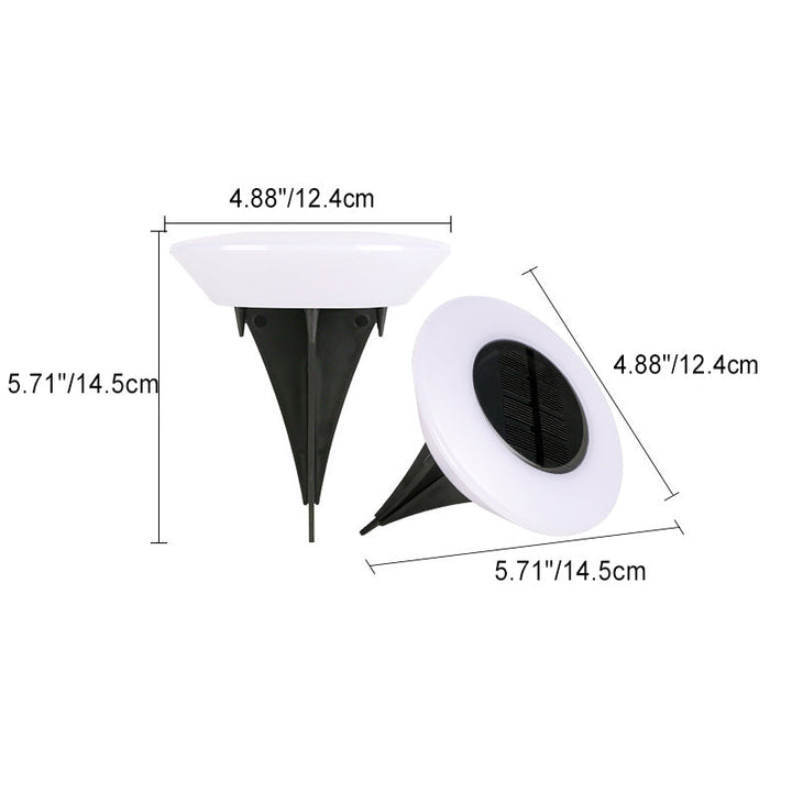 Modern Simplicity Solar Waterproof PP PS Round Conic LED Landscape Lighting Outdoor Light For Garden | Bowlift