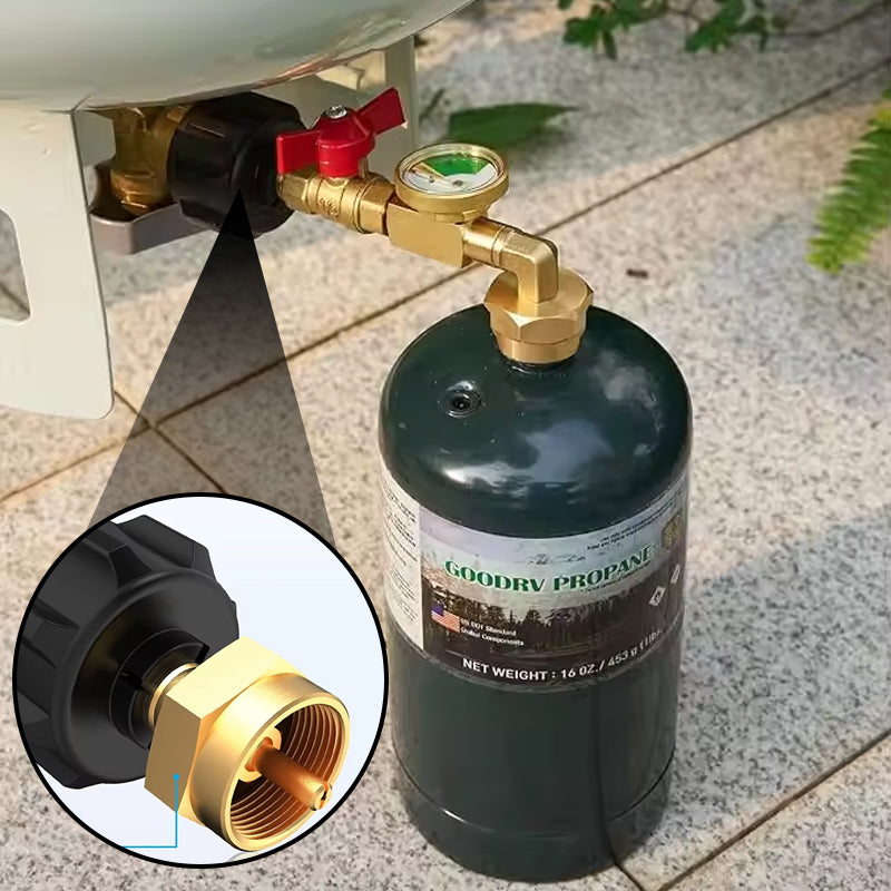 BowLift | Highly Rated Propane Refill Elbow Adapter with Tank Indicator