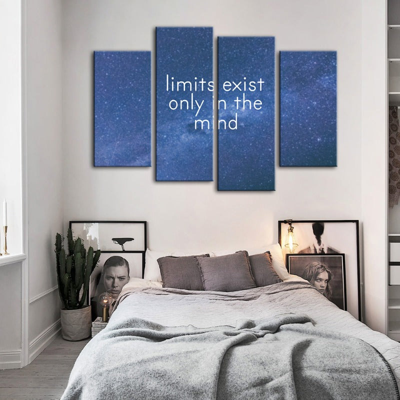 4 Piece Galaxy Motivation - Canvas Wall Art Painting | Bowlift