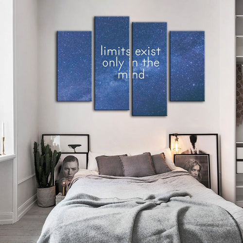 4 Piece Galaxy Motivation - Canvas Wall Art Painting | Bowlift