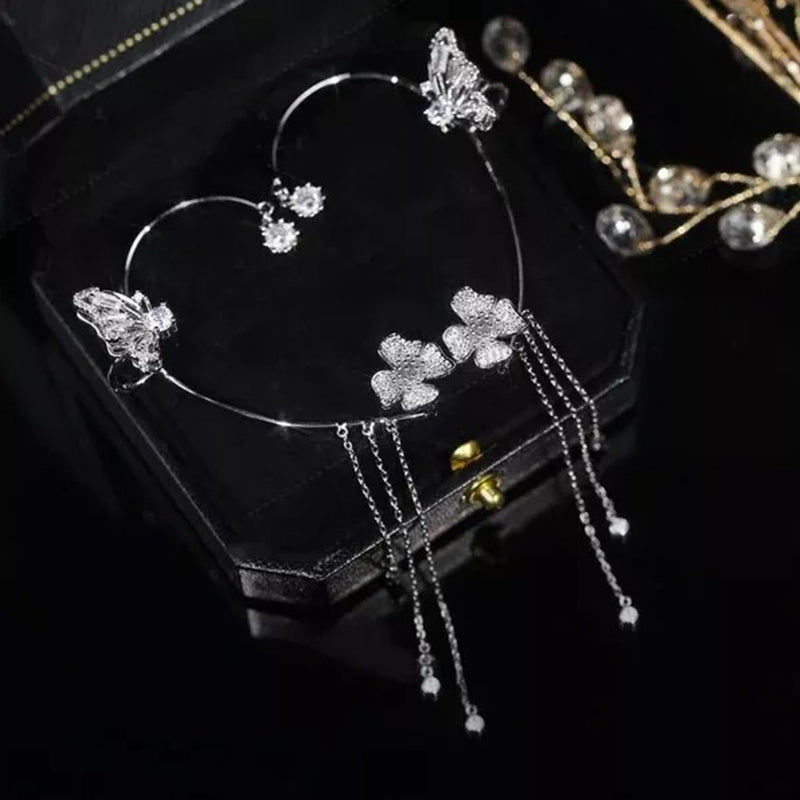 BowLift | Butterfly Tassel Style Zircon Earrings