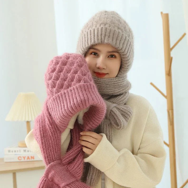 BowLift | Padded And Thick Hood With Scarf, One-Piece Hat, Warm Wind And Snow Hat