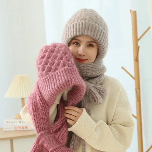 BowLift | Padded And Thick Hood With Scarf, One-Piece Hat, Warm Wind And Snow Hat