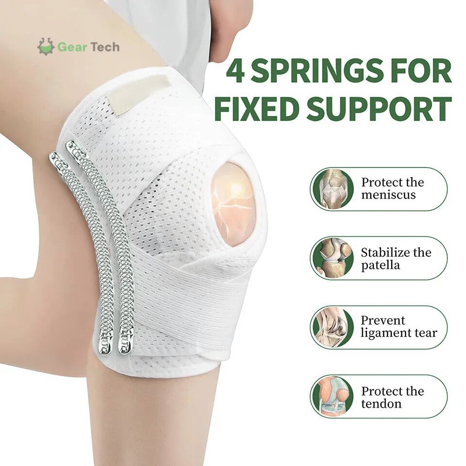 BowLift | Knee Pads for Pain Relief | Support Compression Springs & Adjustable Tension Strap for Stability and Joint Protection