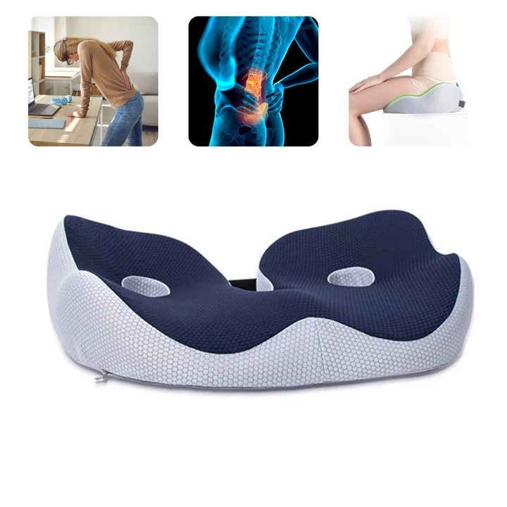 BowLift | SitSmart Adjustable Memory Foam Seat Cushion | Tailbone Relief & Posture Support for Office, Car, and Dining Chairs