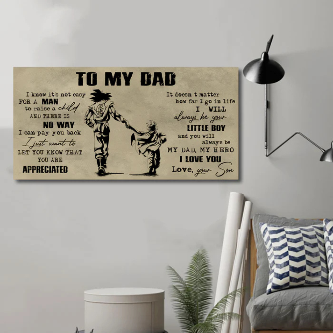 Personalized Father And Son Canvas Print | Bowlift