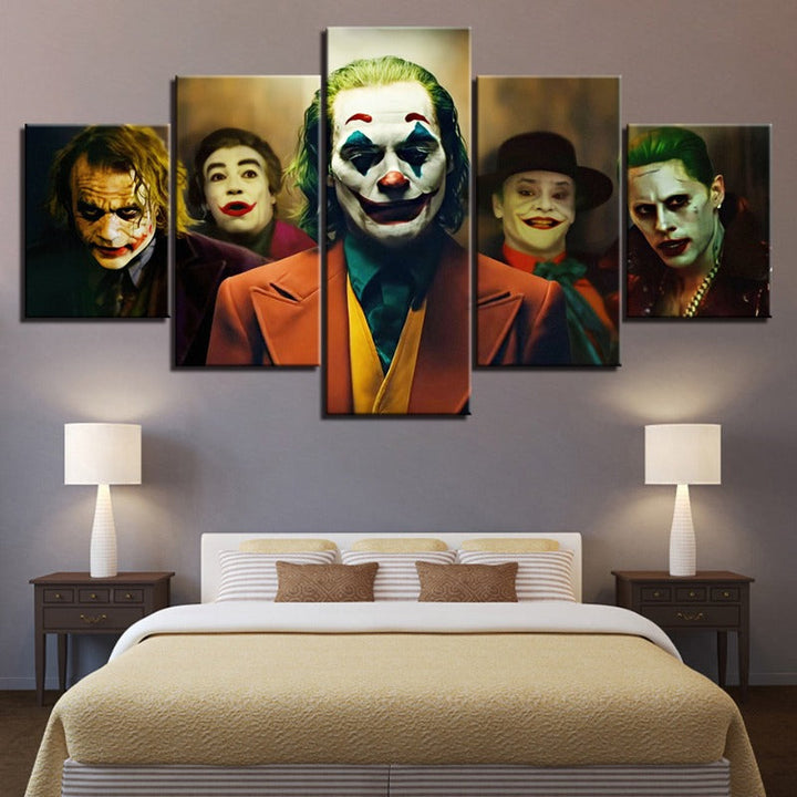 Joker Versions - 5 Piece Canvas Wall Art Painting | Bowlift