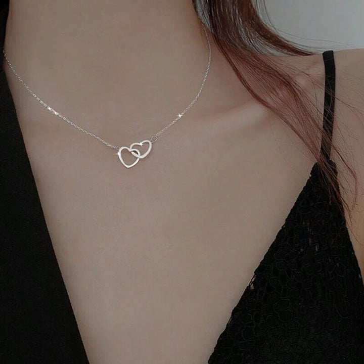 BowLift | Two Hearts Necklace with Rotating Rose Gift Box