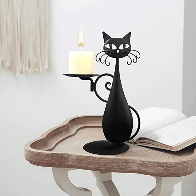 Candle holder black cat | Bowlift