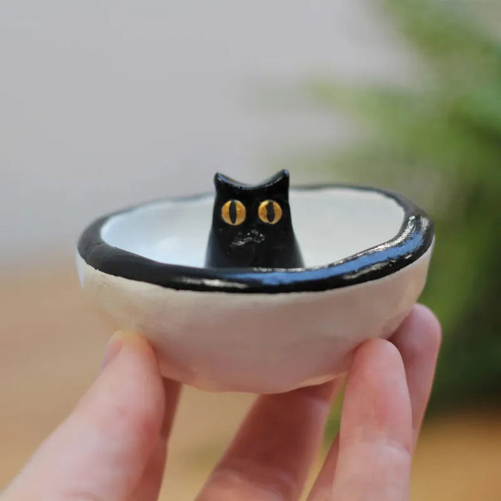 BowLift | Lucky Black Cat Decorative Trinket Bowl Dish