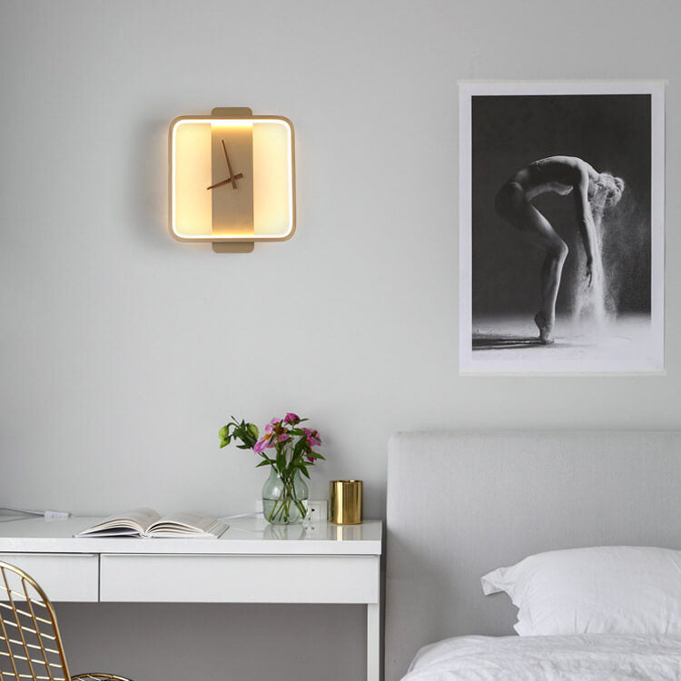 BowLift | Luxe Clock-shaped LED Wall Lamp for Modern Interior