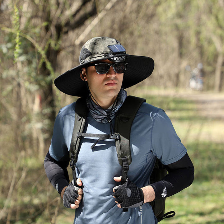 Solar & USB Charging Fan Outdoor Fishing Hat | Bowlift