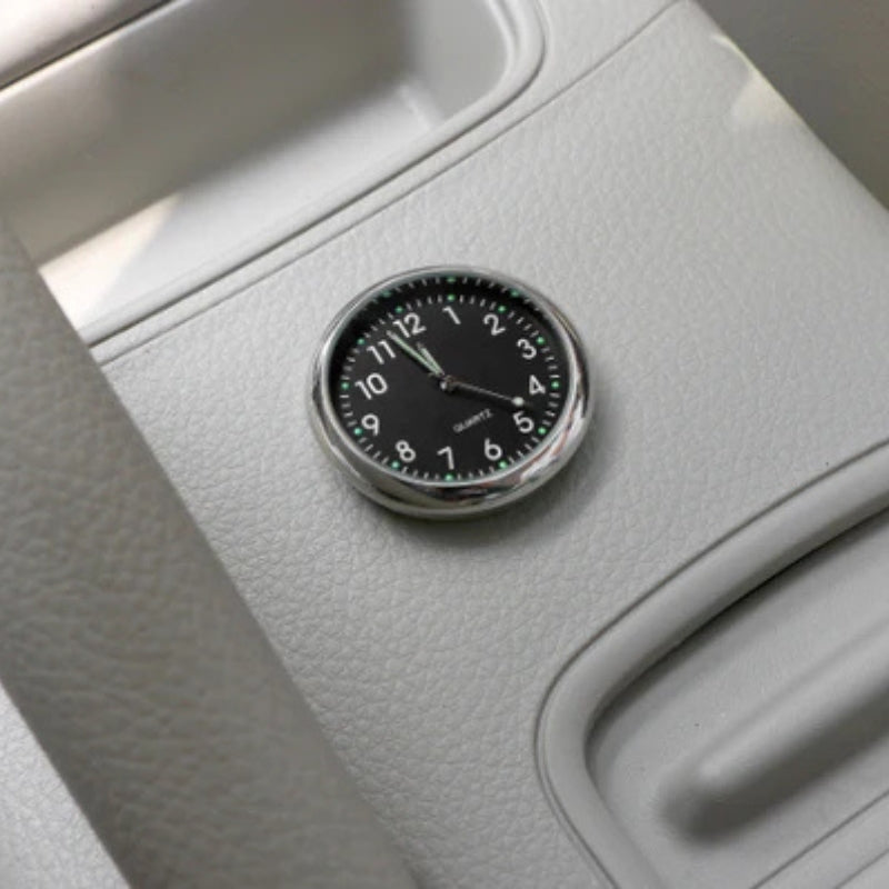 AutoTime Mini Analog Watch – Self-Adhesive and Stylish Design for Car Interior Bowlift