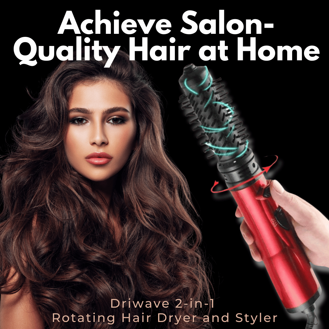 BowLift | 3-in-1 Rotating Hair Dryer and Styler with Adjustable Temperature for Effortless Curls and Waves